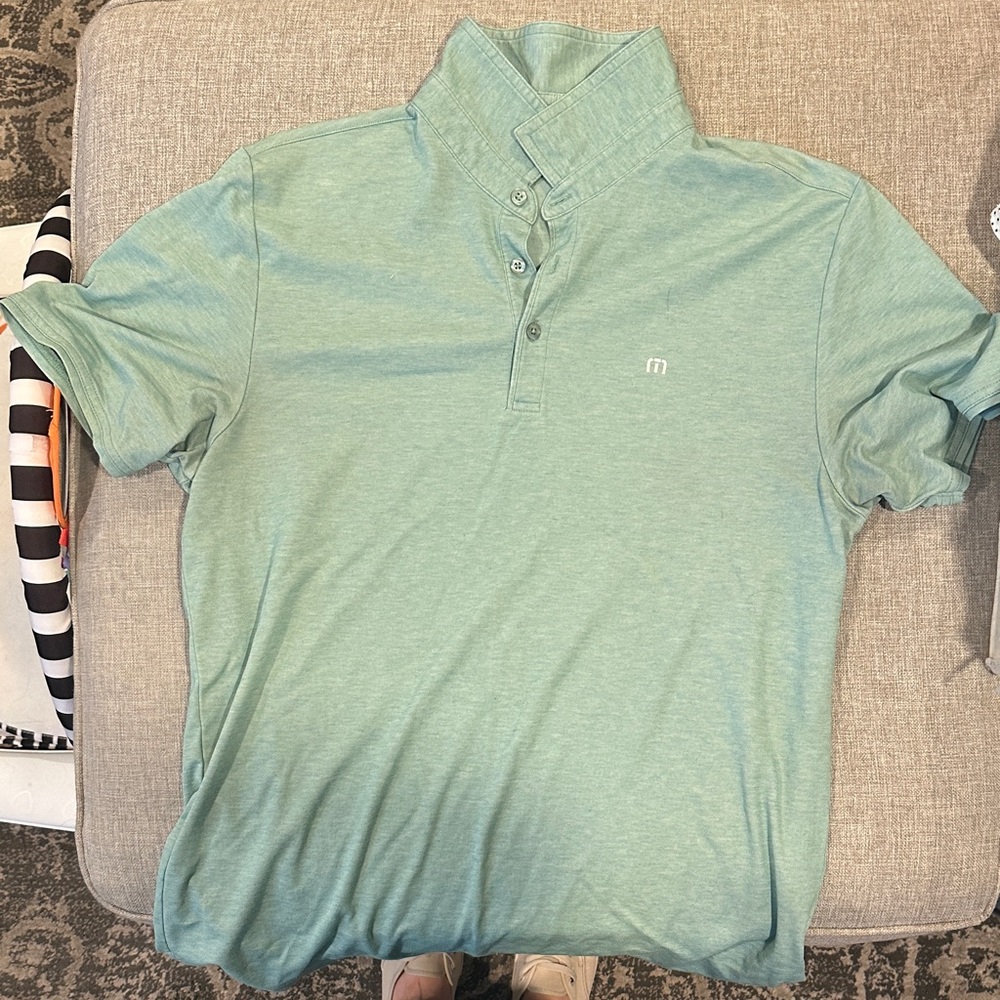 Travis Mathew Light Green Polo Shirt